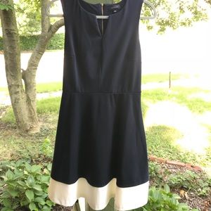 The limited Navy Blue Fit and Flare dress